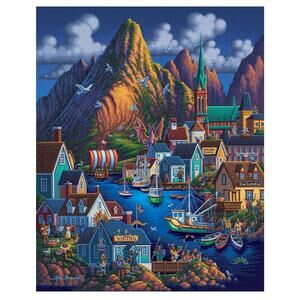Dowdle Folk Art Jigsaw Puzzle - Norway - 500 Piece NEW 888584